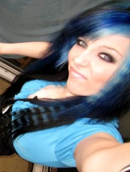 ... emo love blue eyes black hair naddy green hair dark angel wings gothic